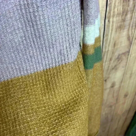 Madewell Striped Waffle Texture Striped Sweater Women’s Size XS - Picture 5 of 8